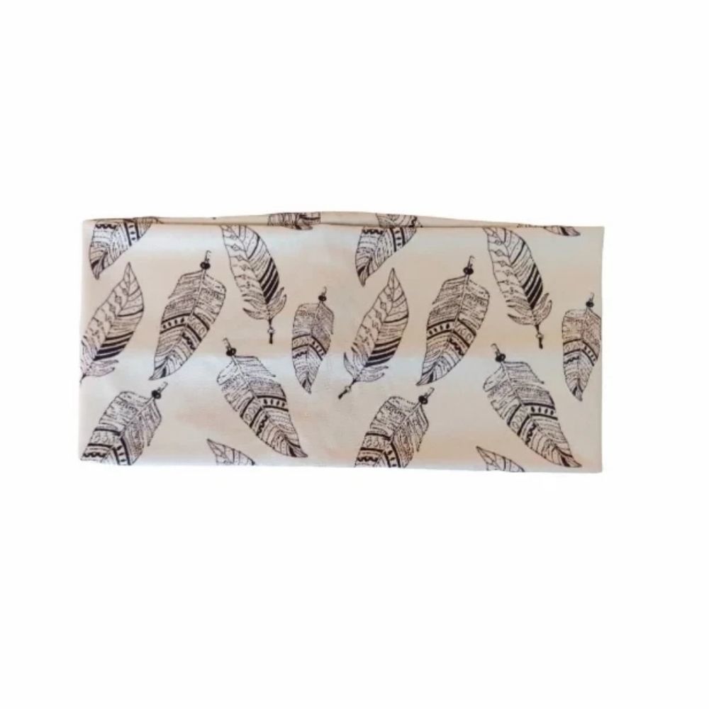 Feather Print Headbands pack of 4